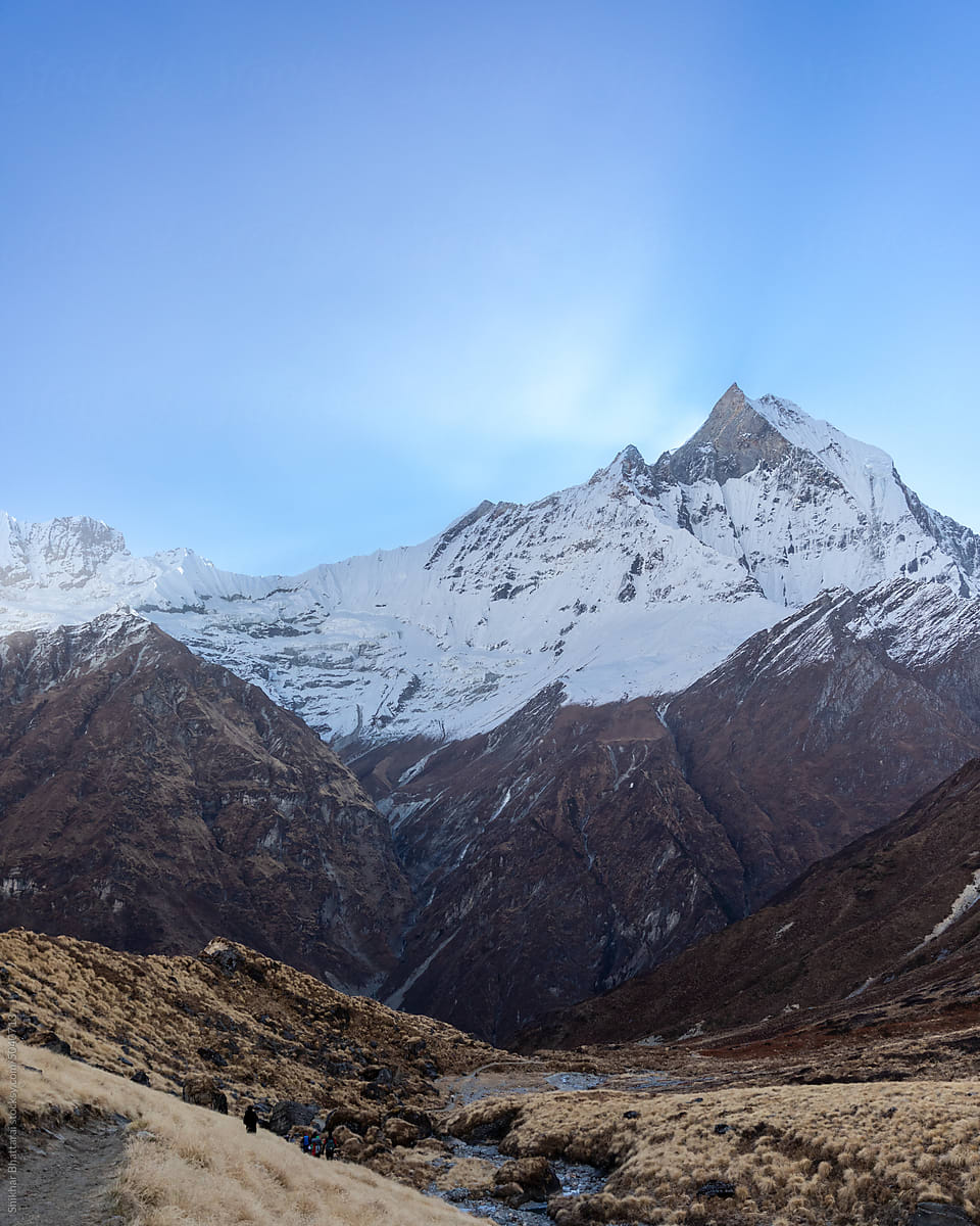 Mt. Fishtail or Machhapuchre from Annapurna Base Camp.