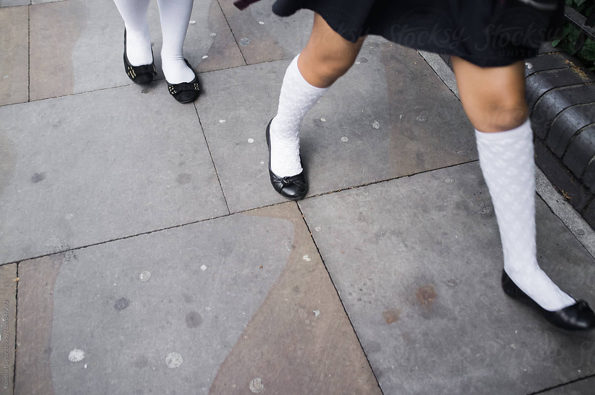 White socks, Black shoes by Rowena 