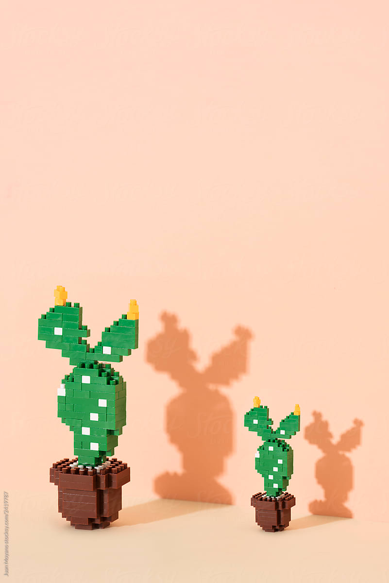 cactus made with toy blocks