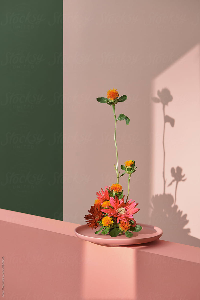 Rural abstract background with vase