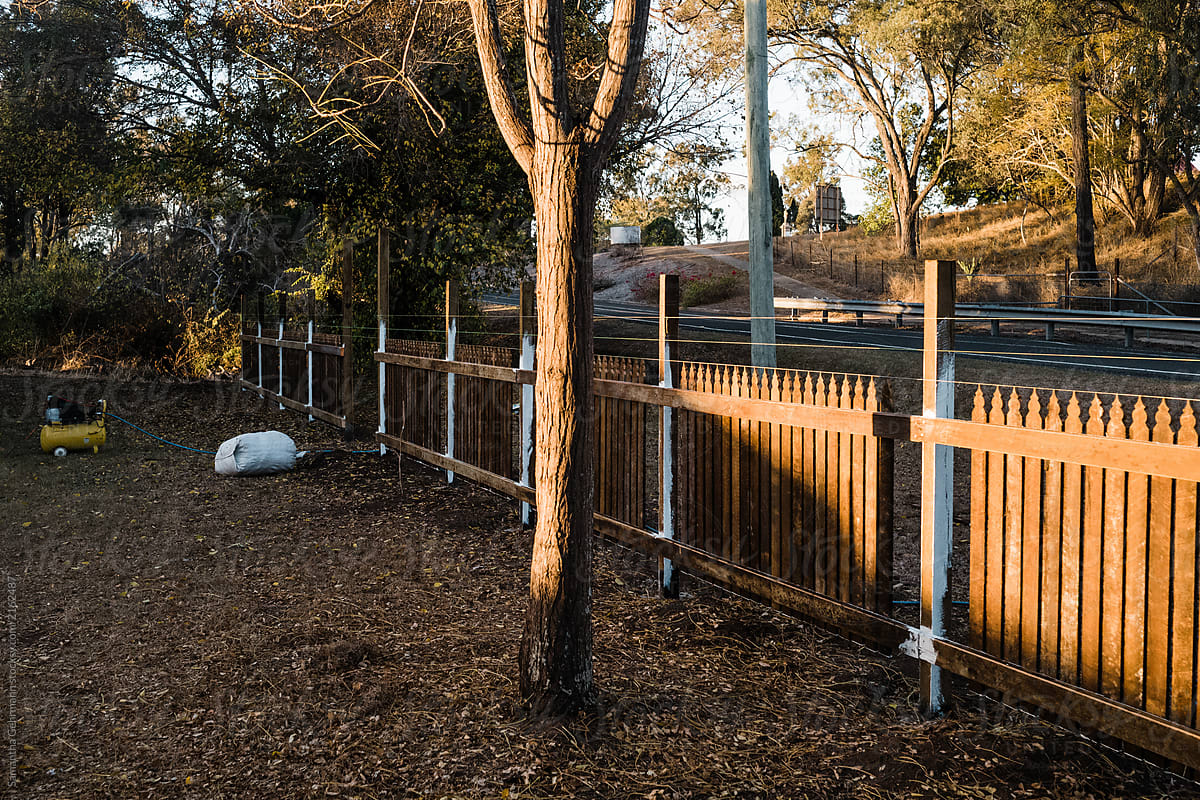 Picket fence in progress