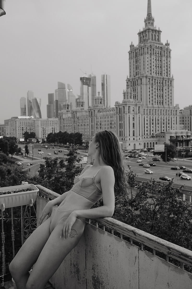 Woman on the balcony