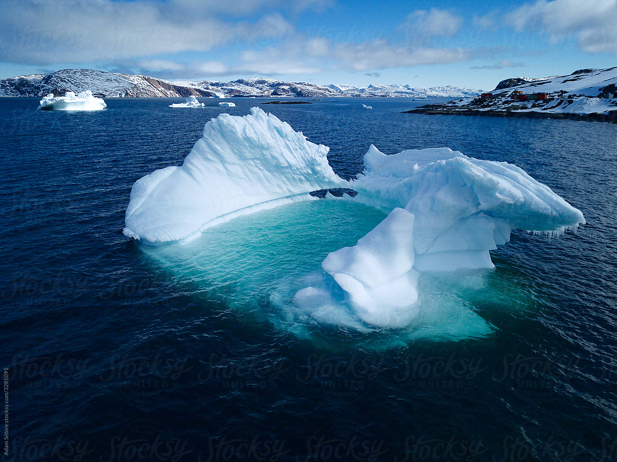 Greenland stunning iceberg formation melts and begins to collapse