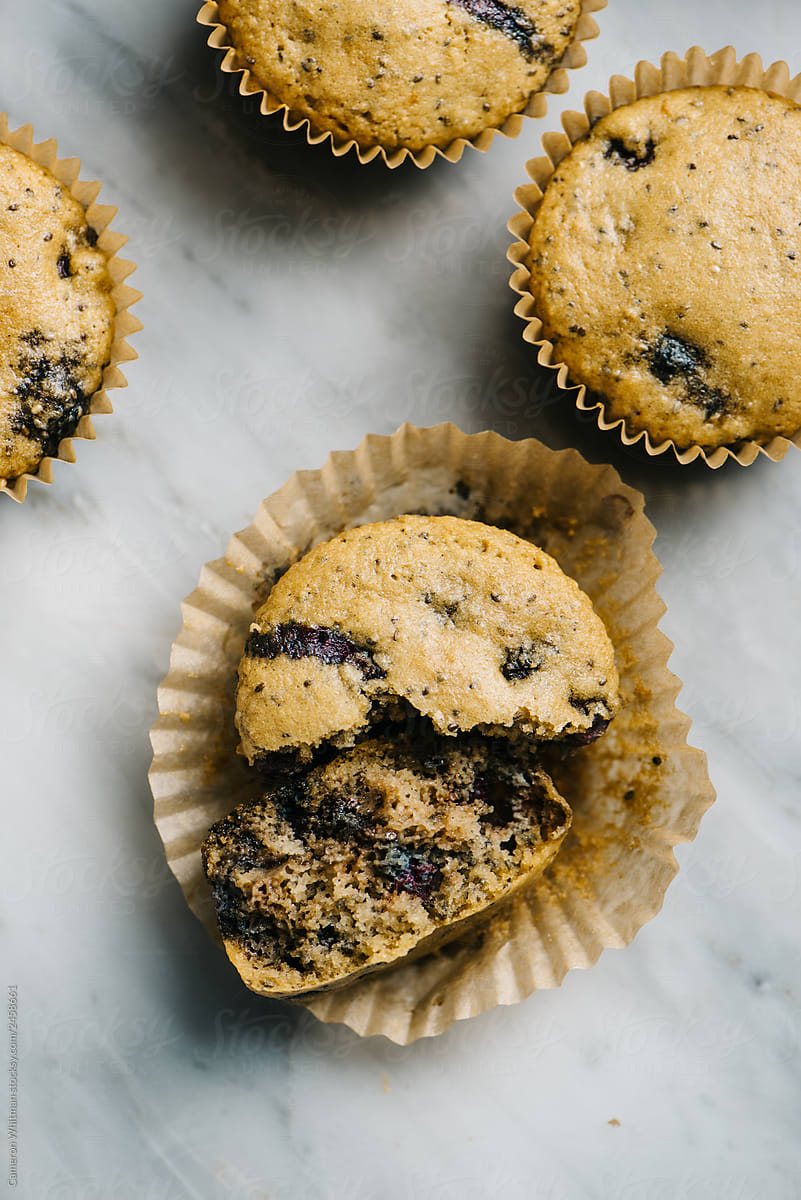 Paleo Blueberry Muffin Detail