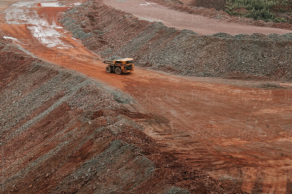 Open pit iron mine