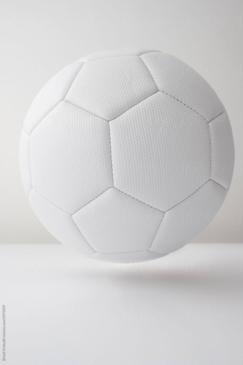 Levitating White Soccer Ball