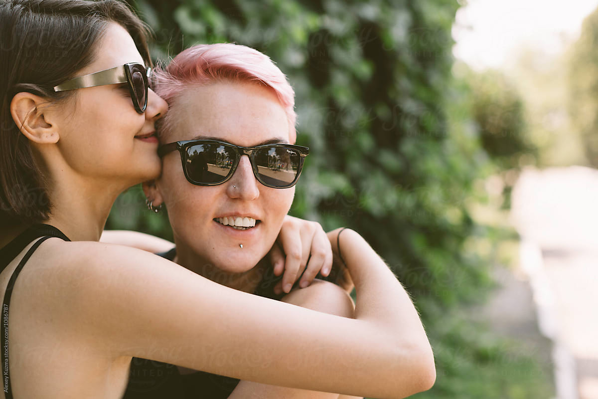 Happy Lesbian Couple In Love By Stocksy Contributor Alexey Kuzma Stocksy