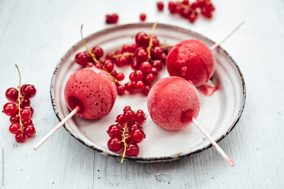 Food: Homemade currant juice popsicles