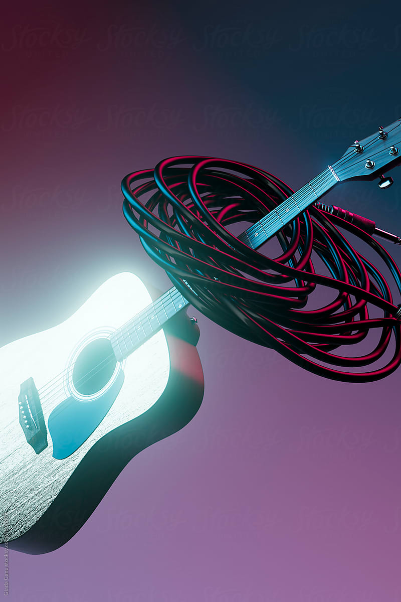 guitar and cables