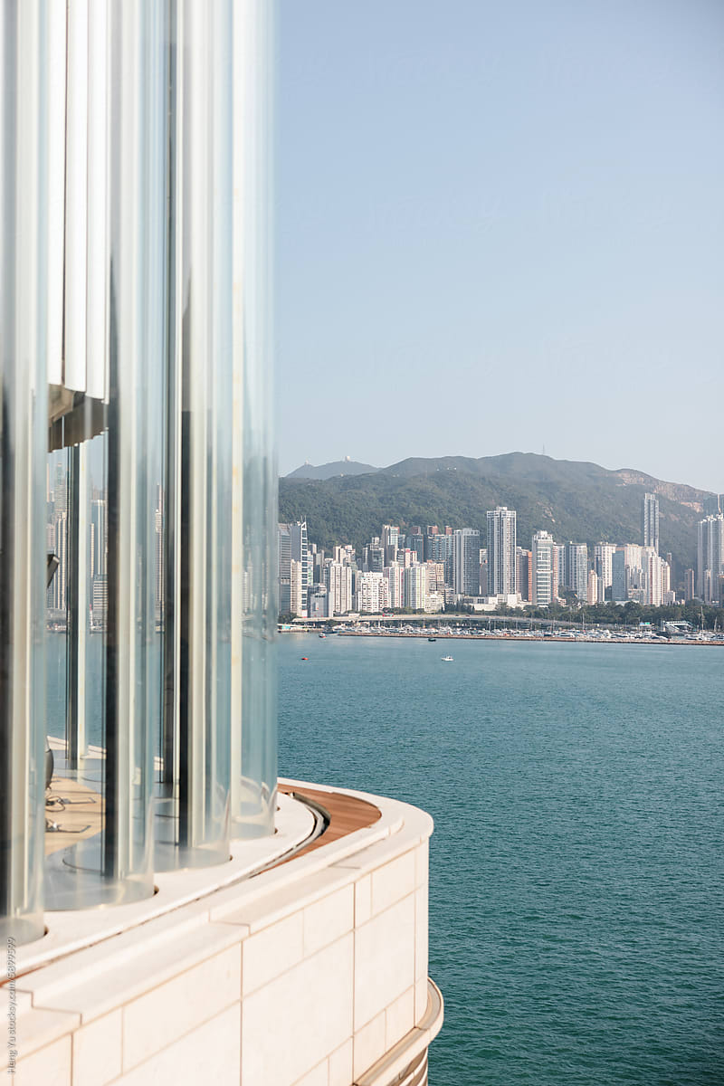 Coastal Cityscape View and Glass Architecture