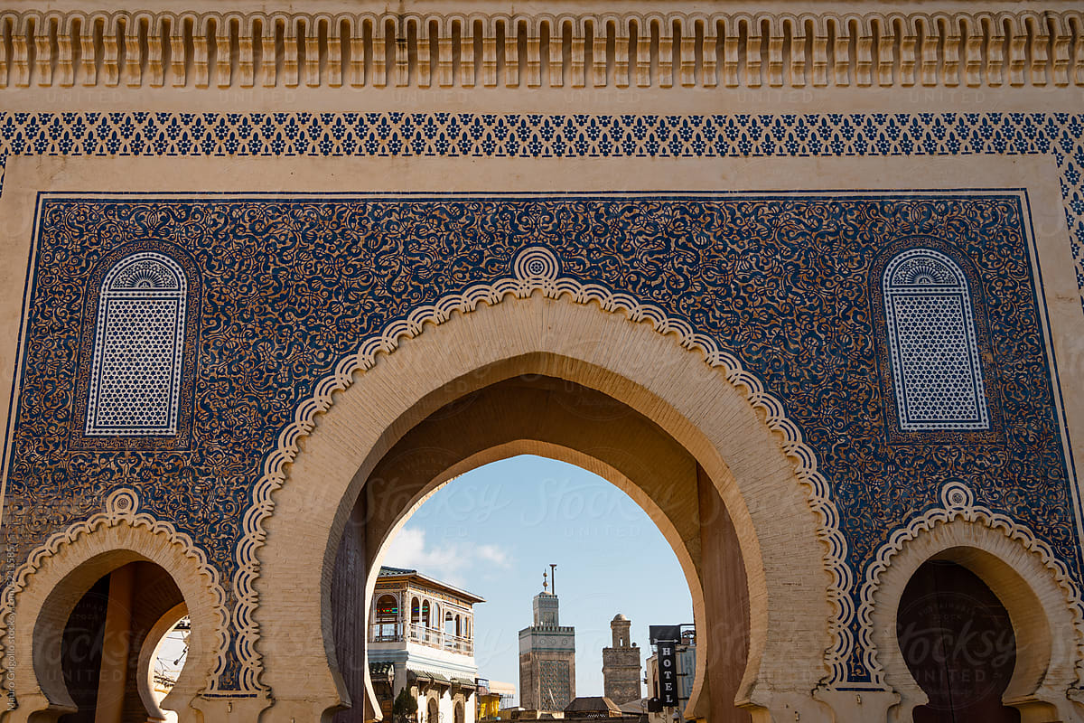 The Blue gate in Fes, Morocco