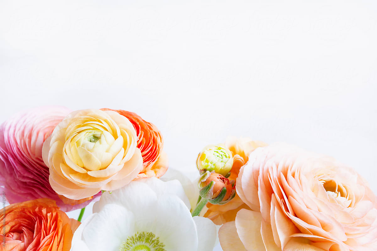 Ranunculus and Anemone floral bouquet