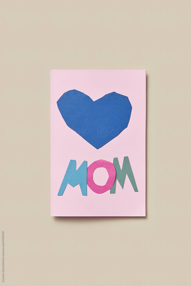 Paper greeting card for mother\'s day