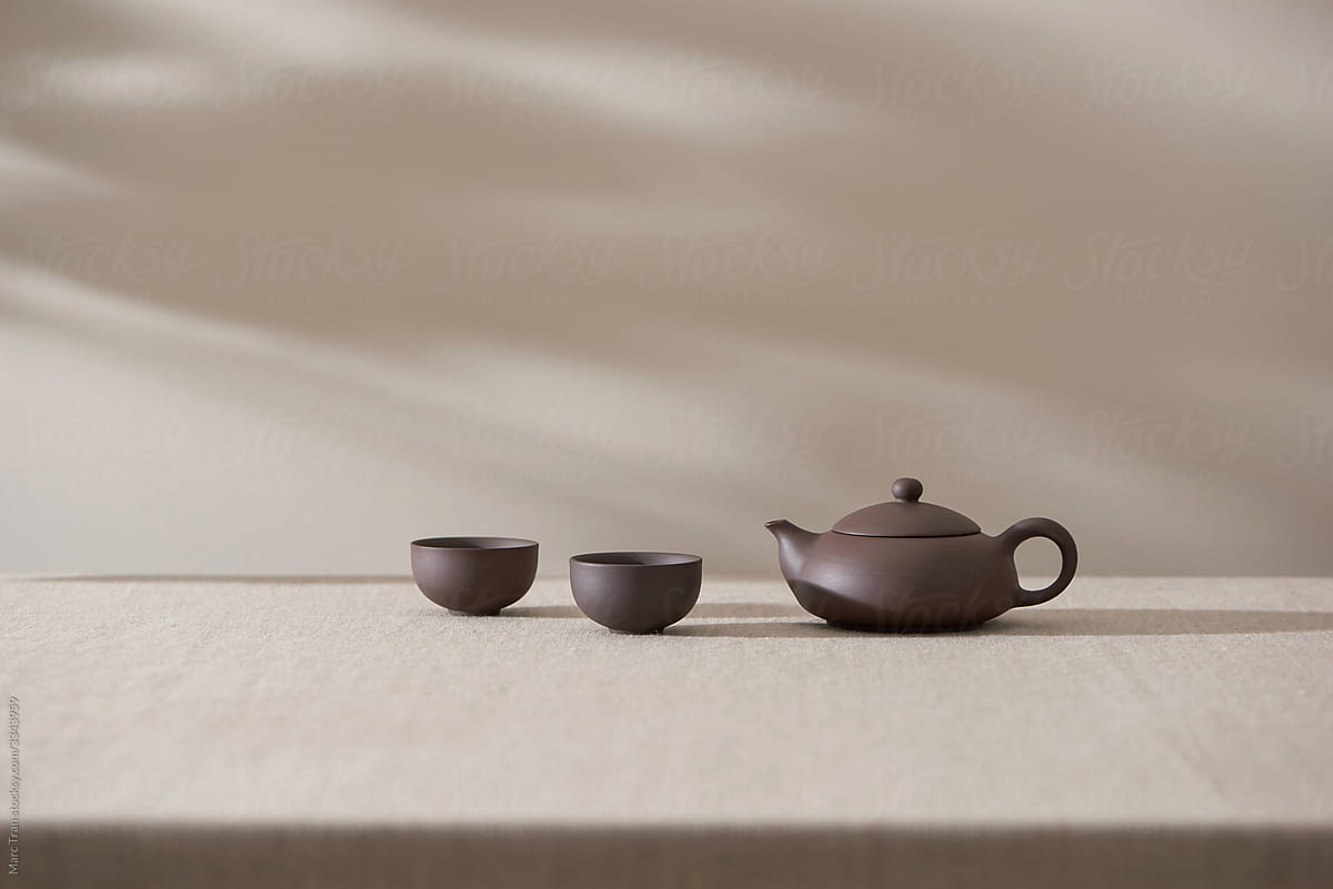 clay teapot for the tea ceremony. Tea ceremony