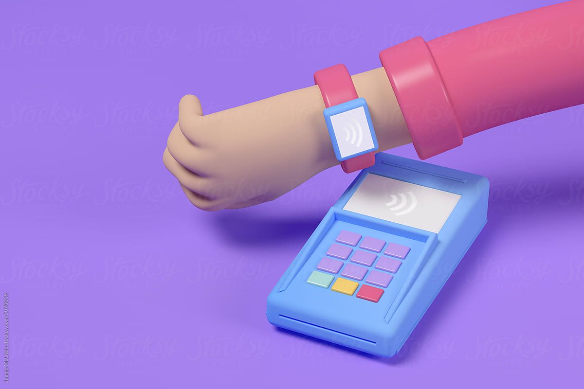 Smartwatch Contactless Payment 3D