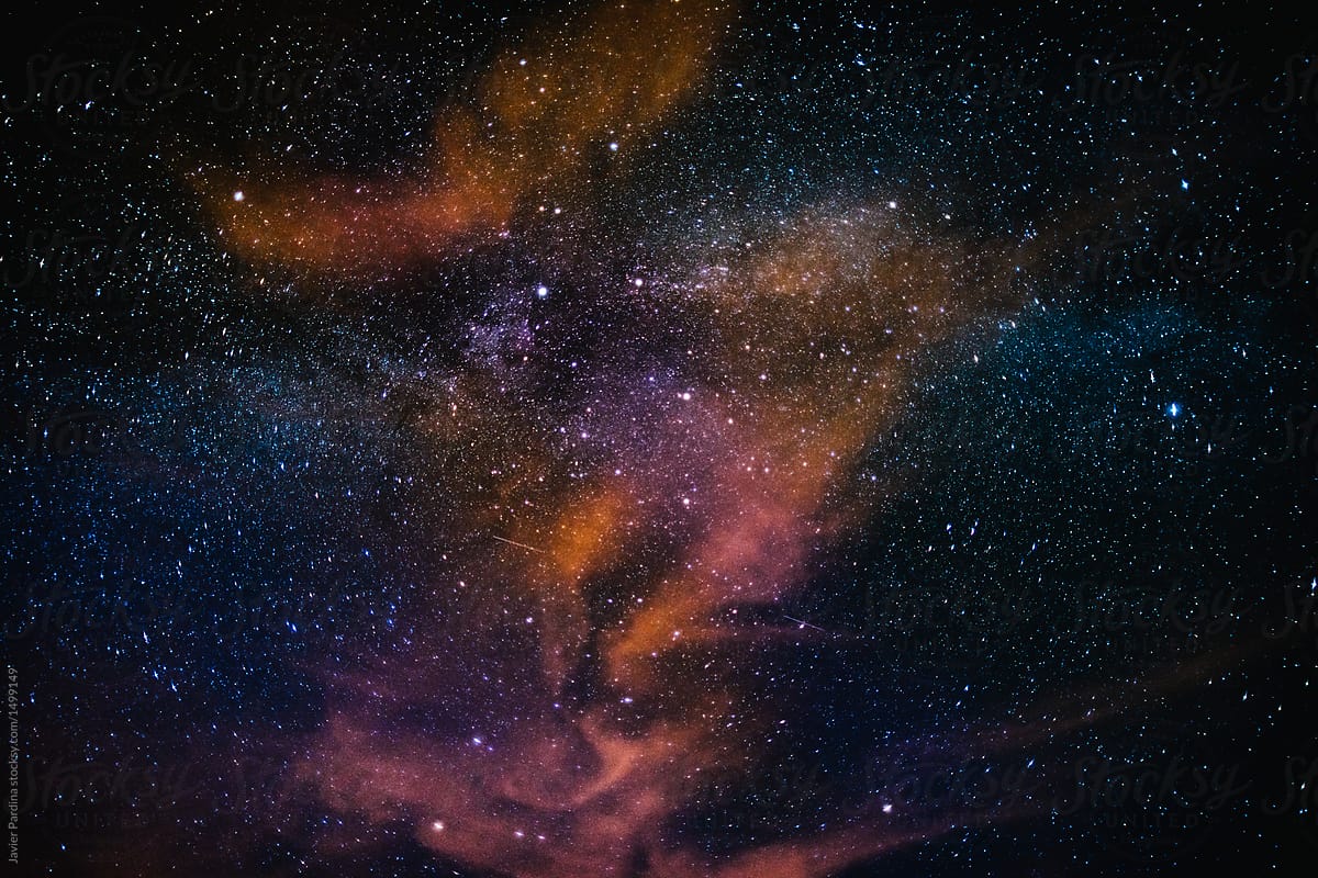 The Milky Way with clouds