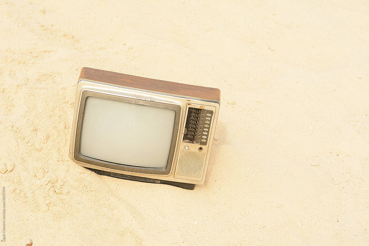 Television On The Sand Beach