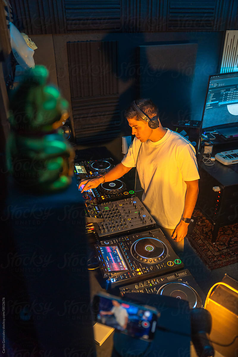DJ in Music Studio