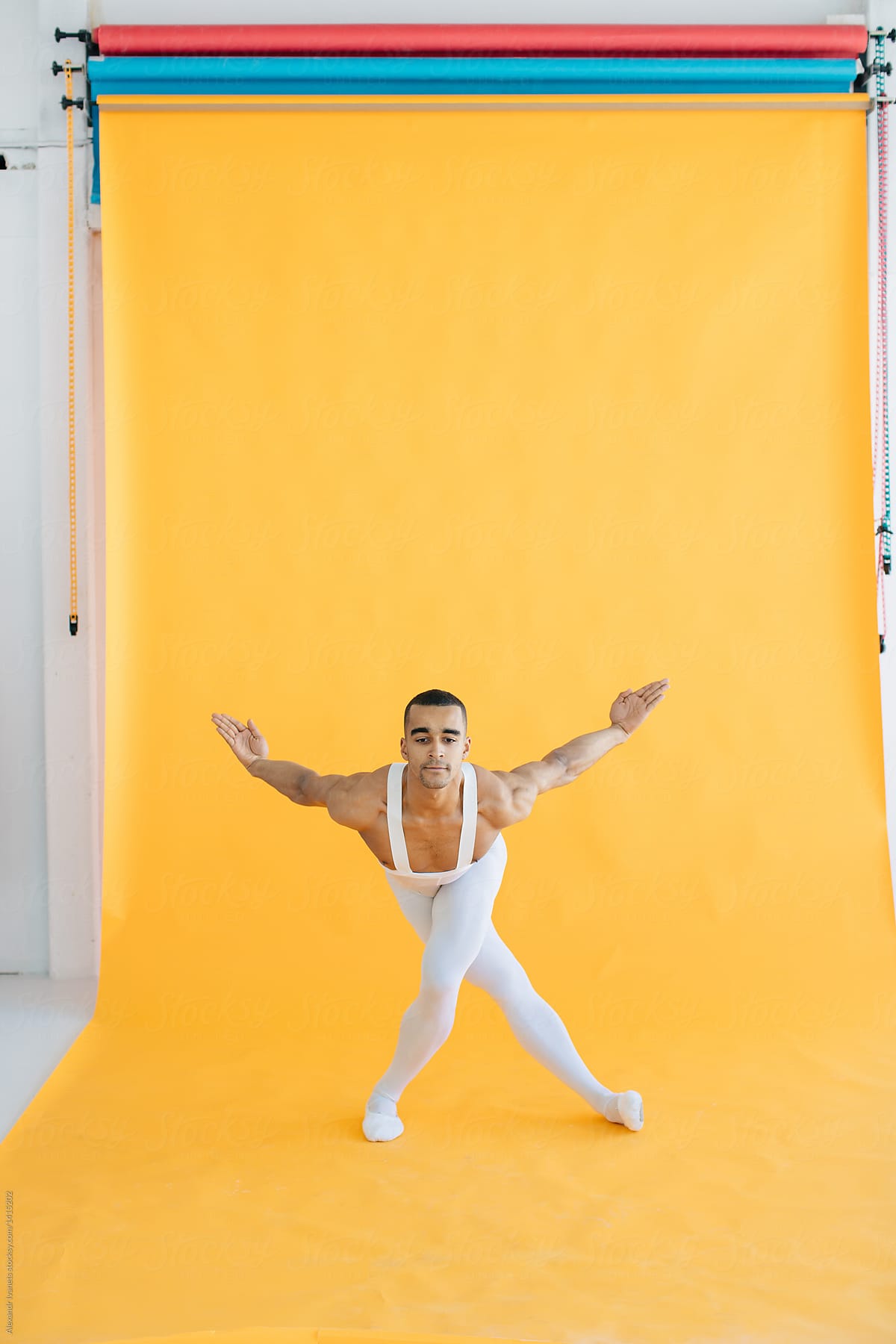 Male ballet dancer posing