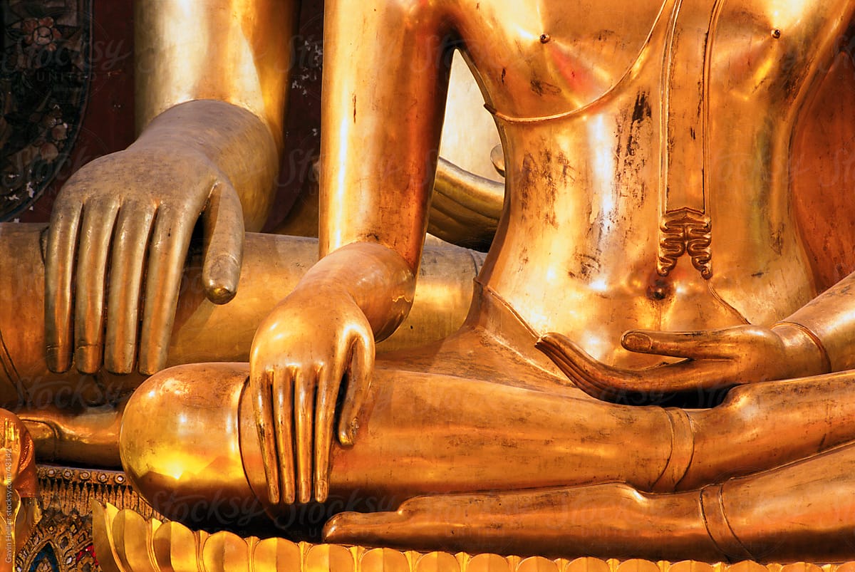 Thailand, Bangkok, Wat Bovornives (Bowonniwet) seated Buddha images