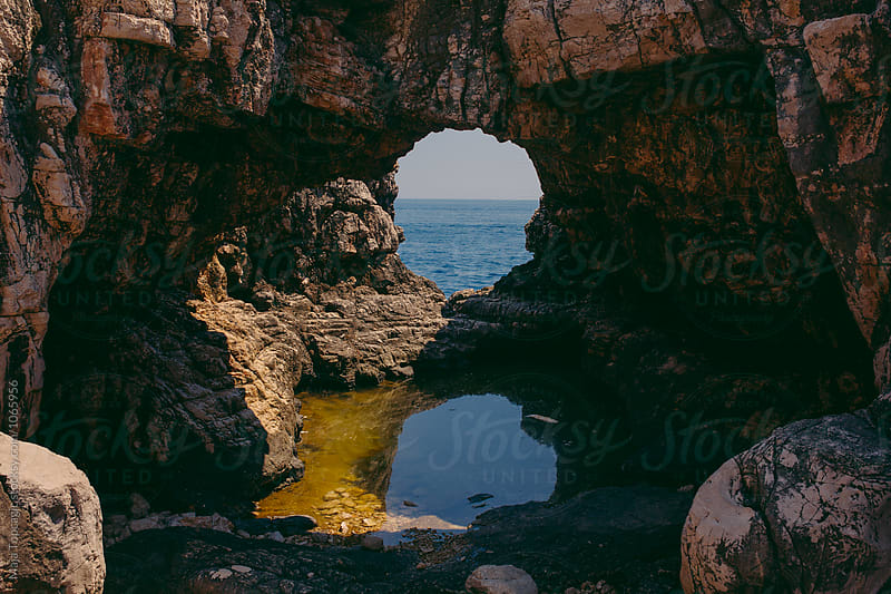 Hidden cave in Dubrovnik
