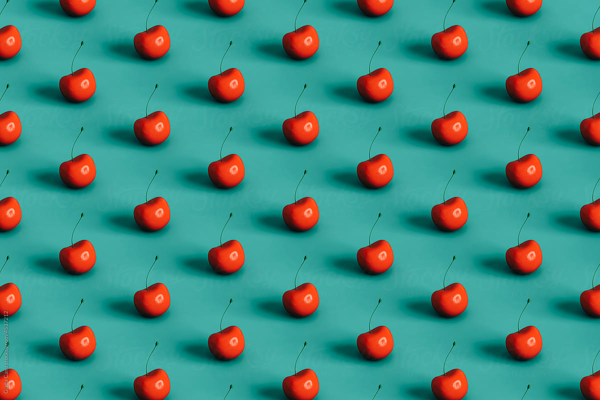 isometric view of a cherry pattern