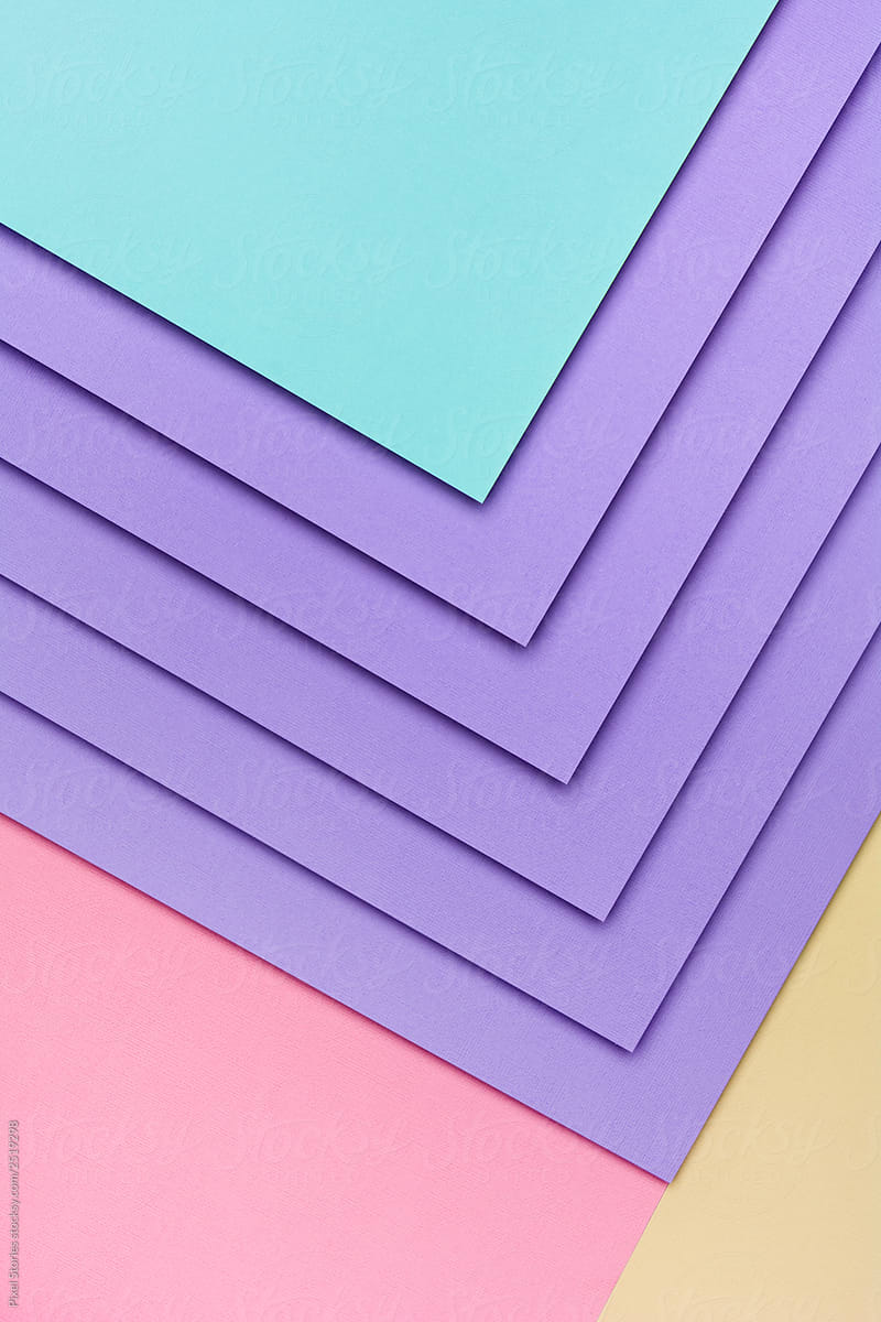 Pink and emerald paper material design