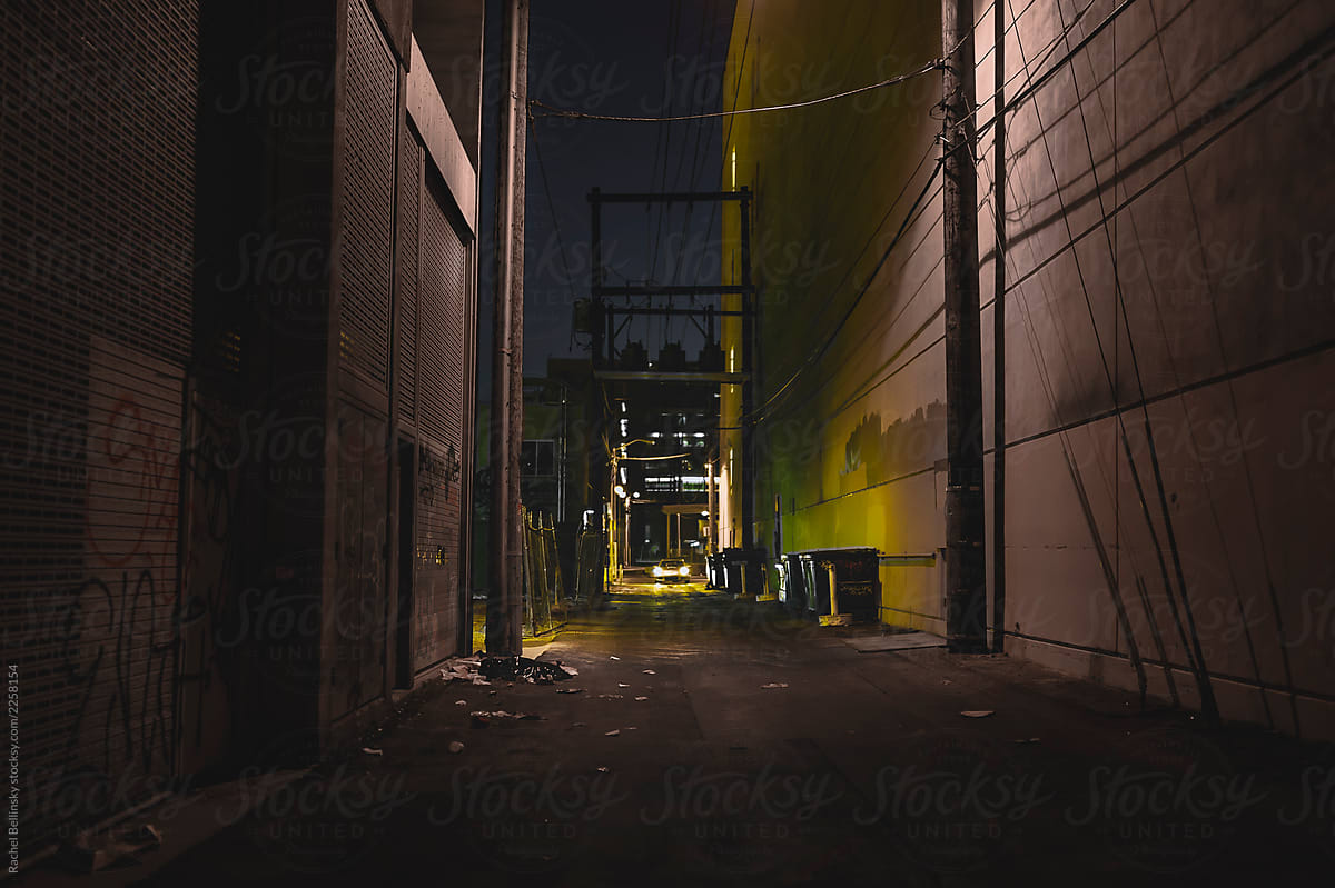 A dark, narrow alley