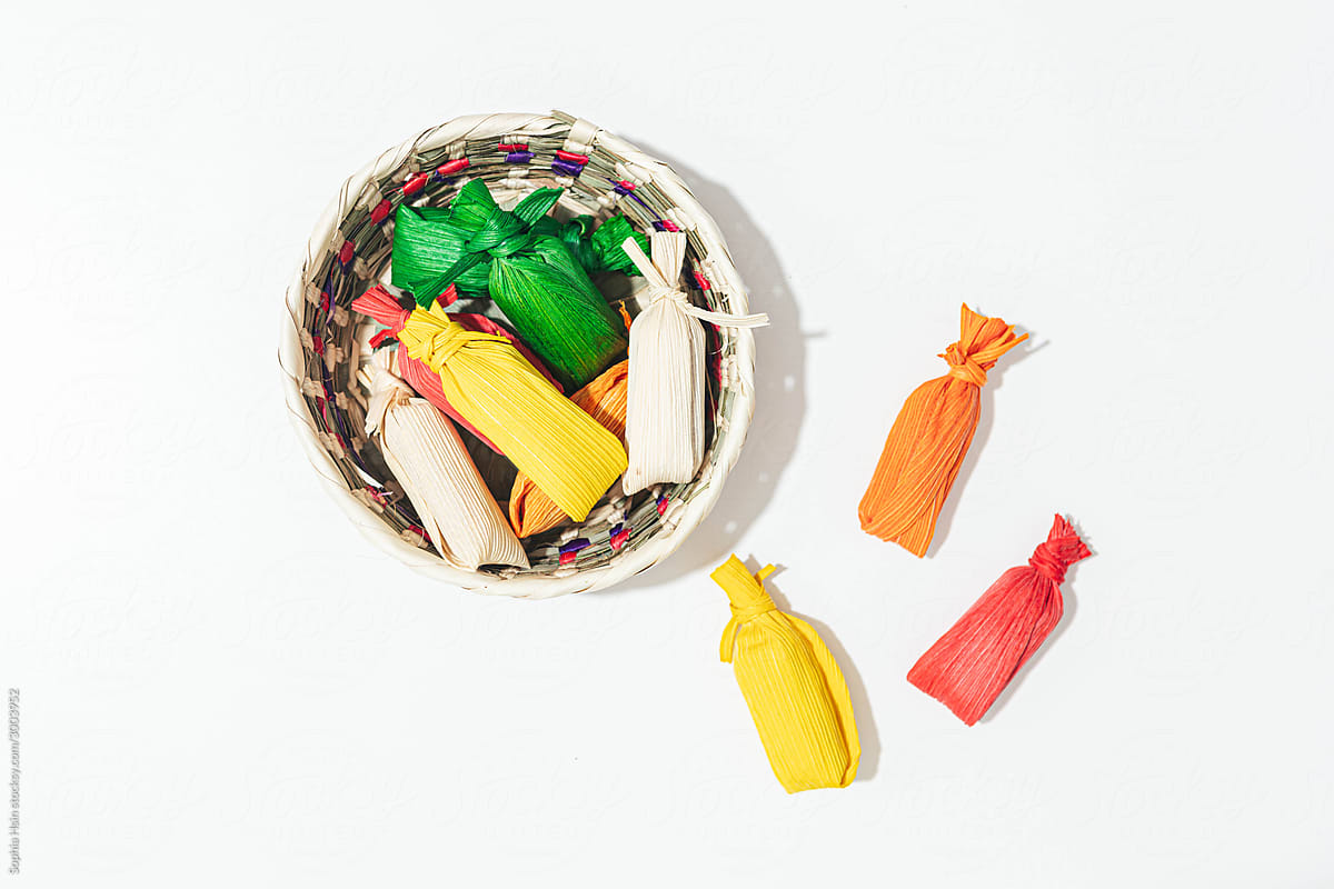 Colourful mexican tamale candy