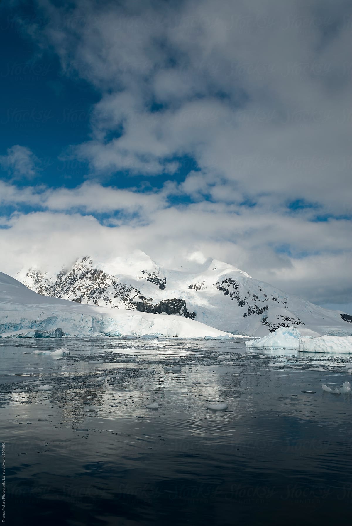 Ocean and mountains, Paradise Harbour, Antarctica.