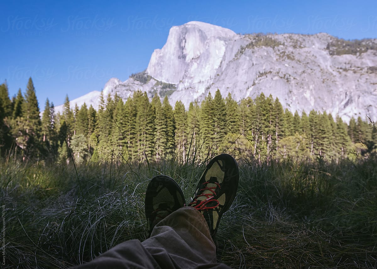 Relaxing Under Half Dome