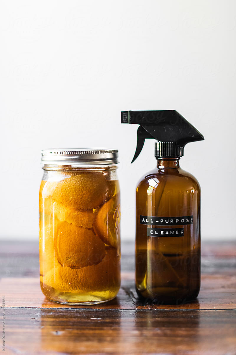 Natural Non Toxic Homemade Cleaning Products With Oranges