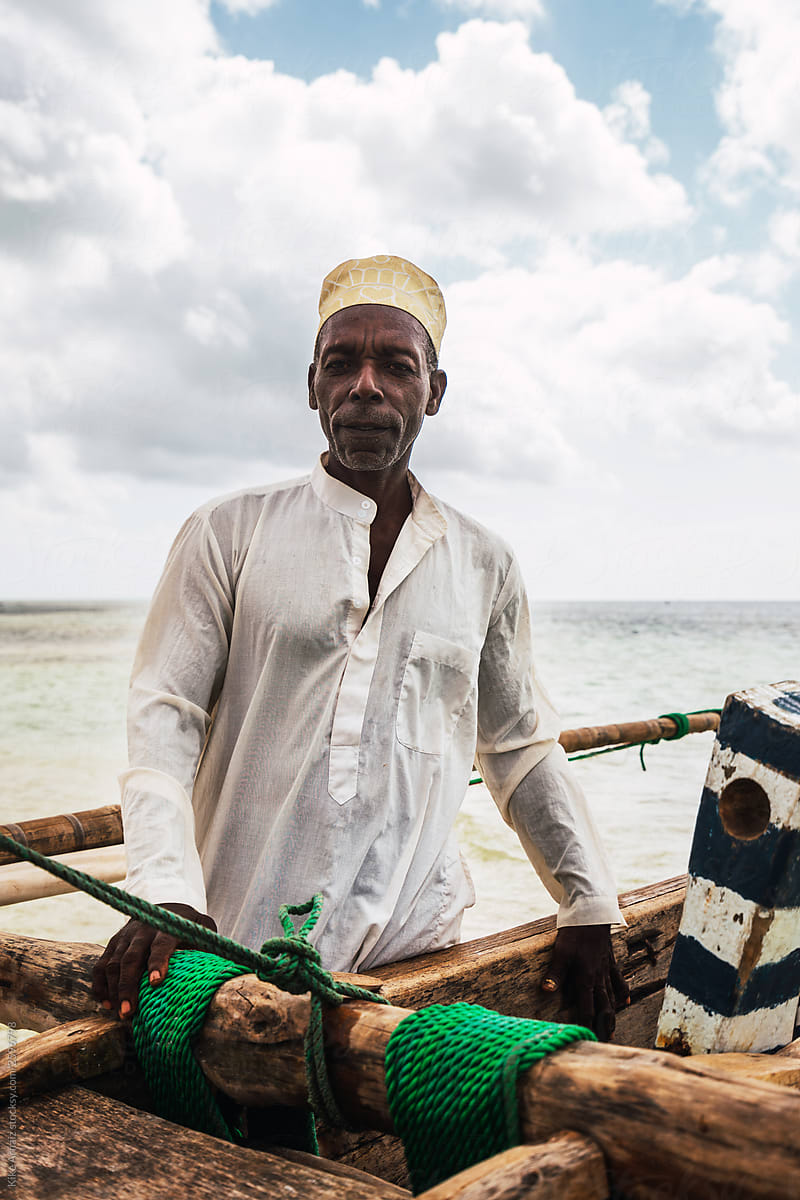 Fisherman on the shores of Zanzibar