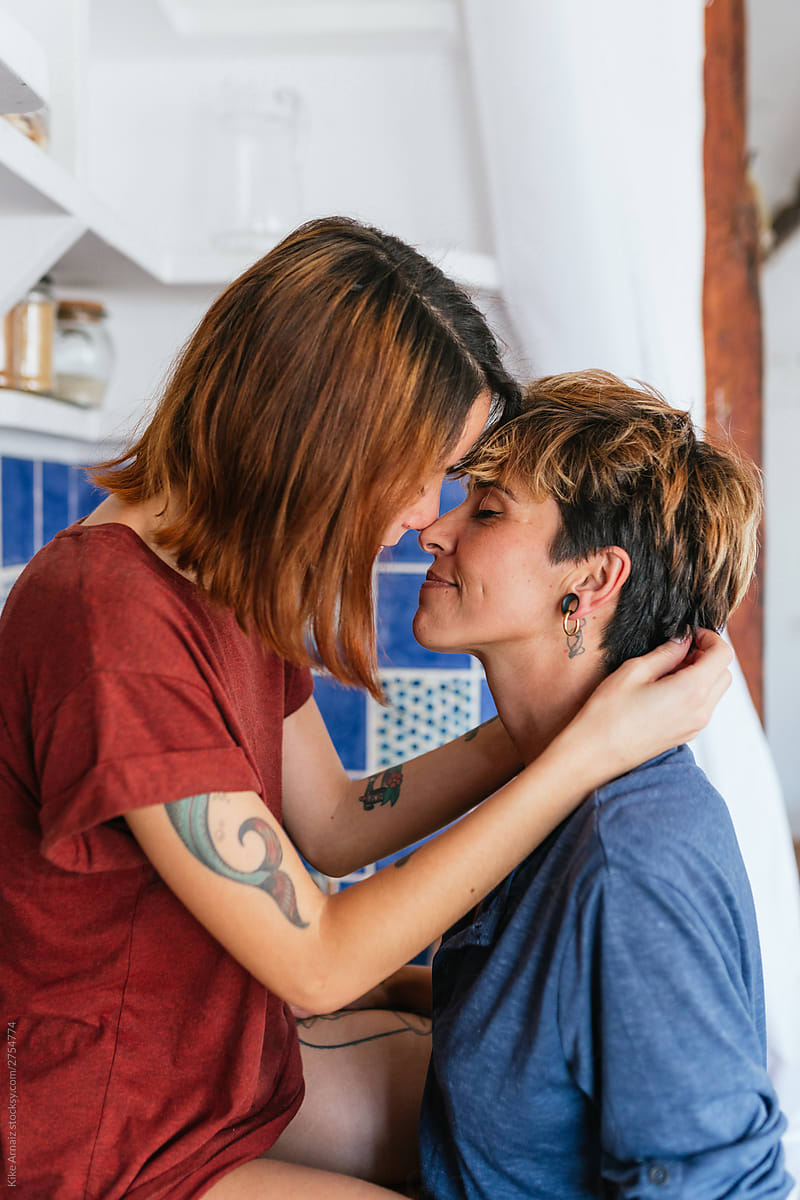 Lesbian couple in love