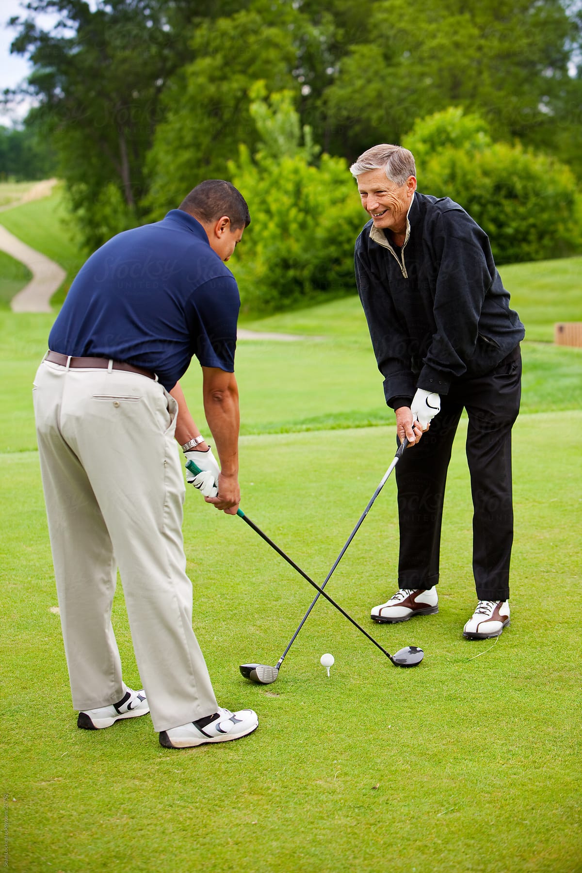 Golf: Senior Male Taking Golf Lesson