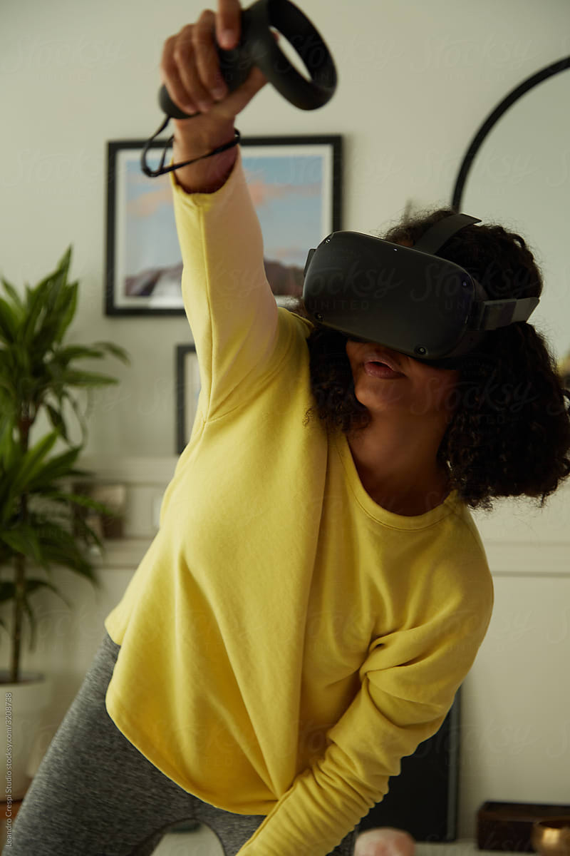 Person gaming in Virtual Reality