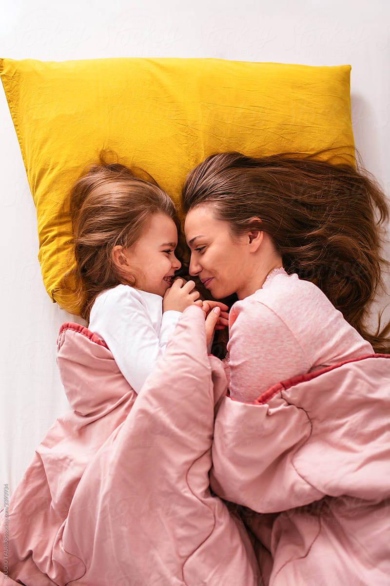 Mother And Daughter In Bed By Stocksy Contributor Mihajlo Ckovric Stocksy