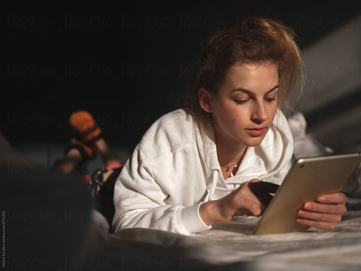 Woman  spending time at home