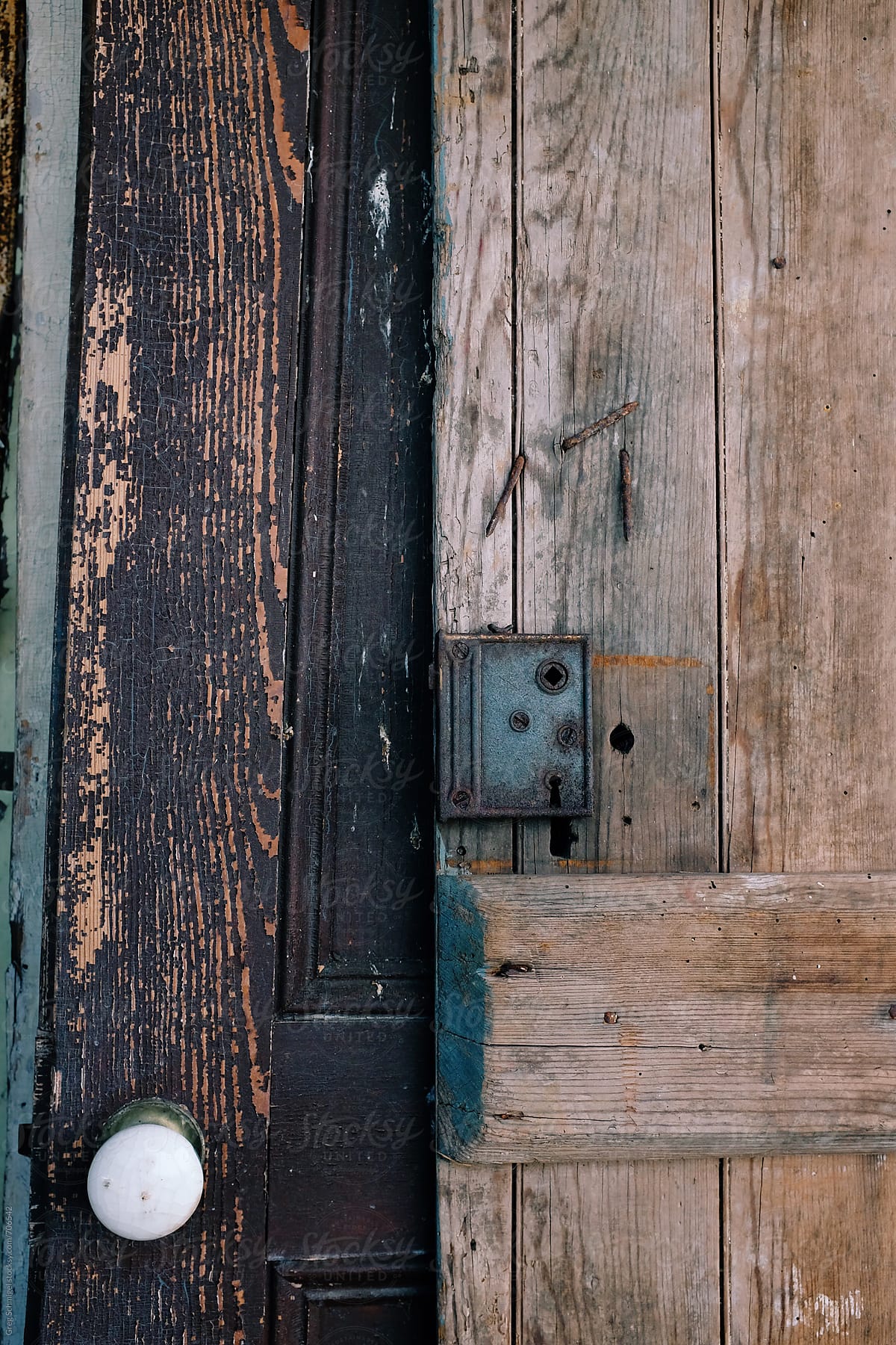 Textures of old wooden doors with ornately carved details
