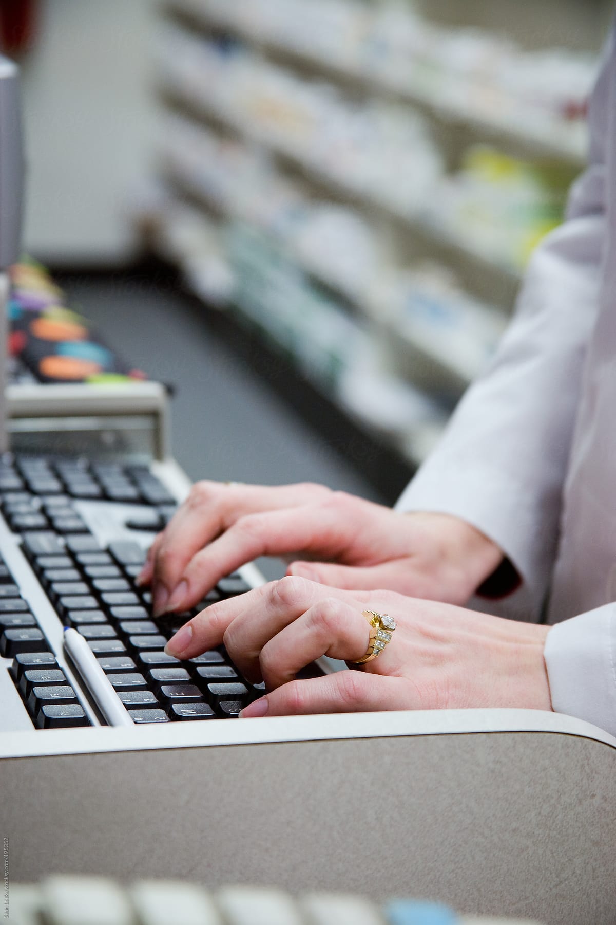 Pharmacy: Pharmacist Typing In Medicine Order