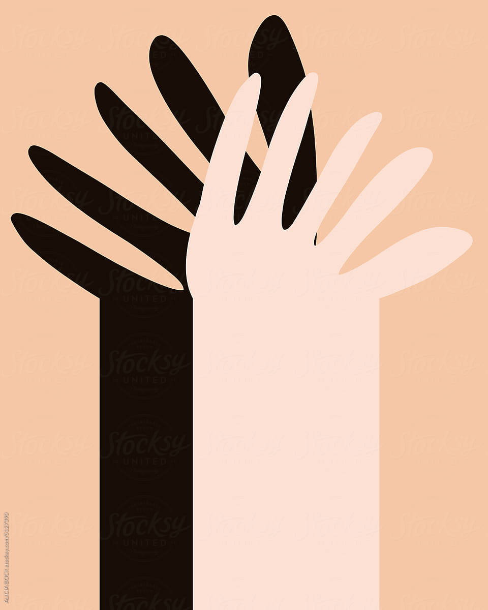 Two Layered Abstract Hands