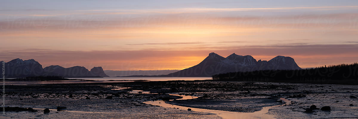 Skranstadosen bay sunset Sagfjorden LundÃ¸ya EngelÃ¸ya Skutvika