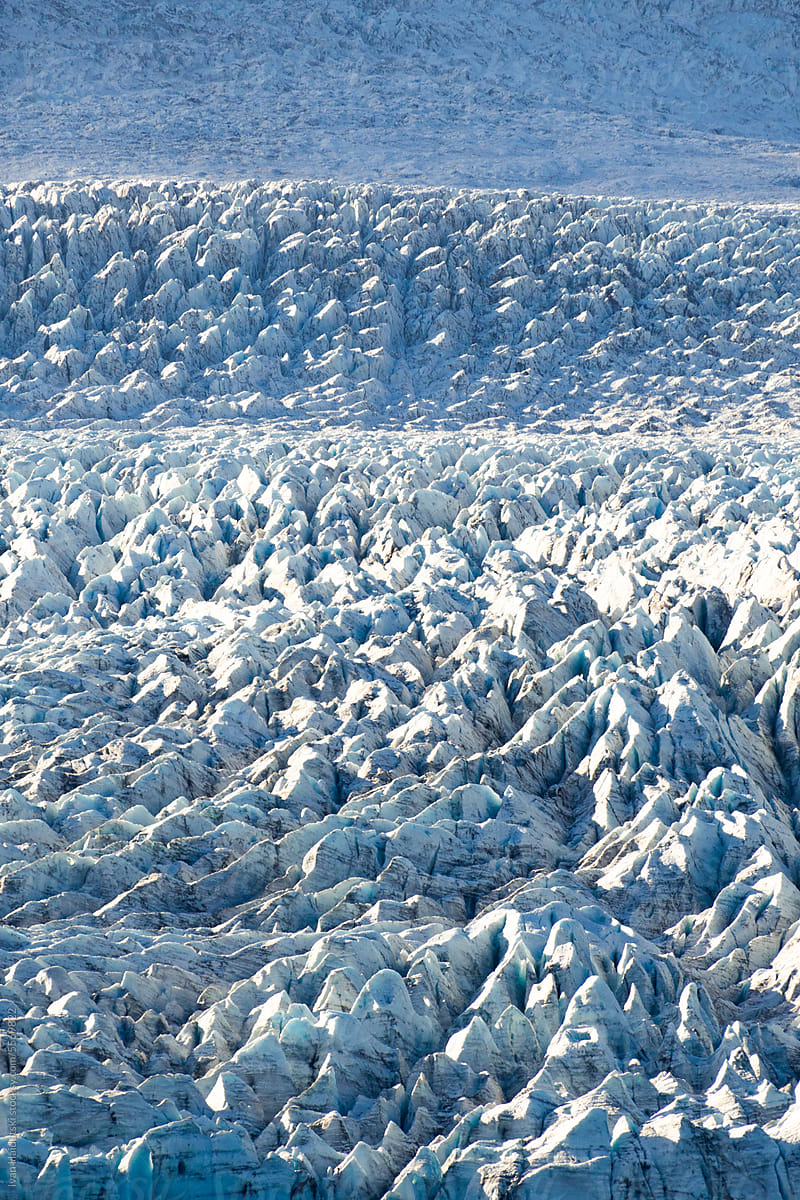 Icebergs and glaciers up close texture. Natural abstract background.