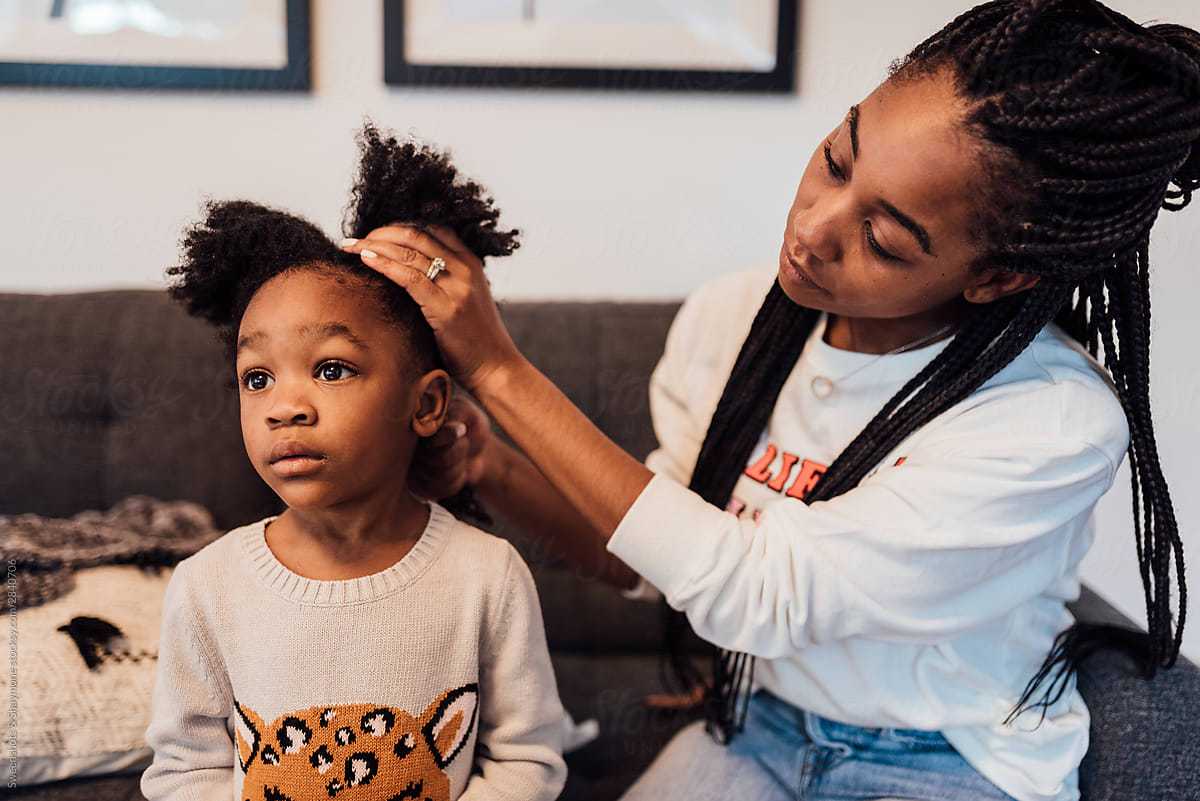 Mom Combing Daughters Hair Porsweenshots And Shaymone
