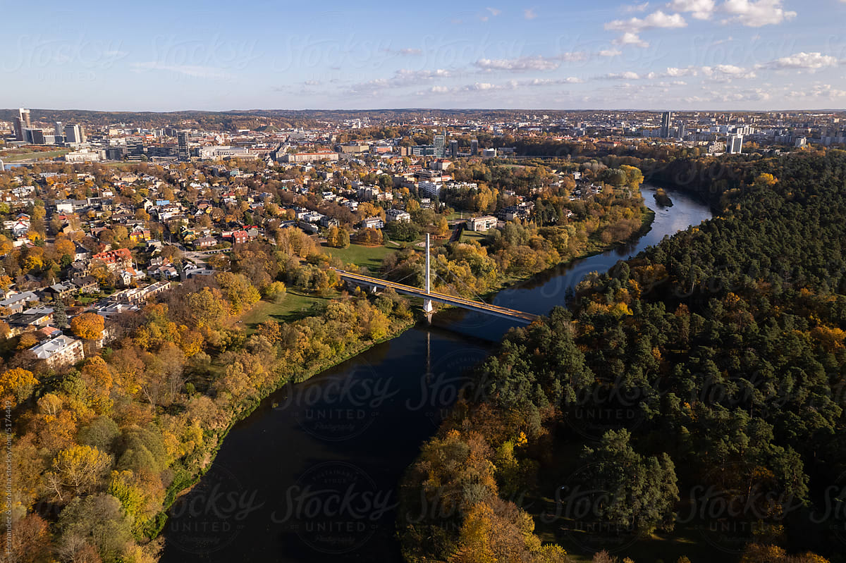 Vilnius City Landscape In Autumn
