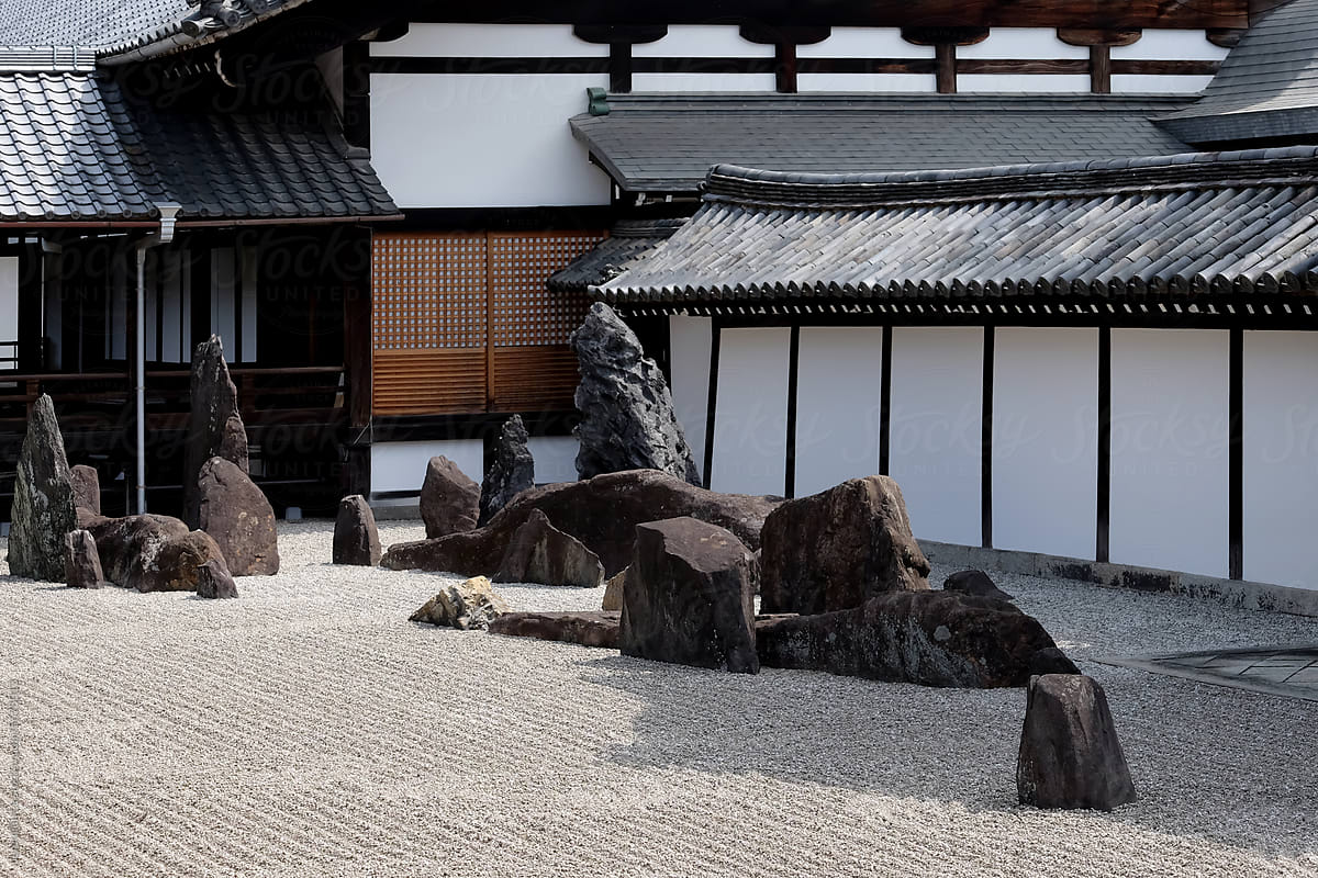 Japanese Rock Garden at Zen temple Tofuku ji