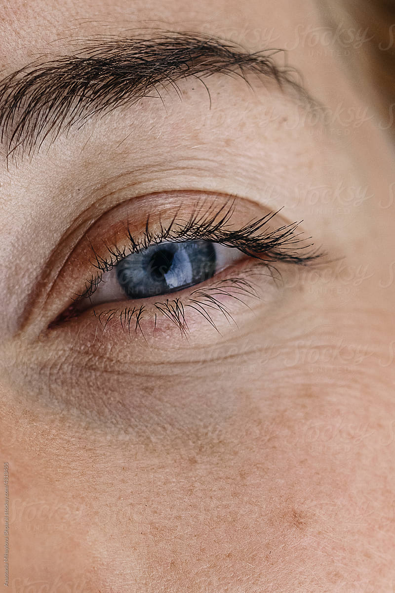 Close Up Of A Human blue Eye