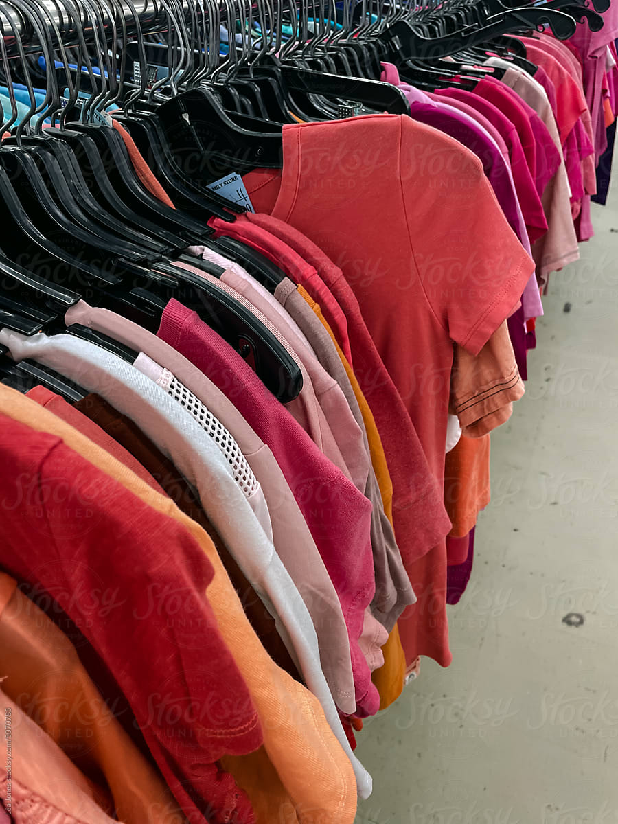 gradient of colourful clothes