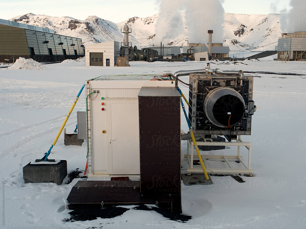 Carbon scrubber, CO2 Capture - Climeworks geoengineering experiments In Iceland
