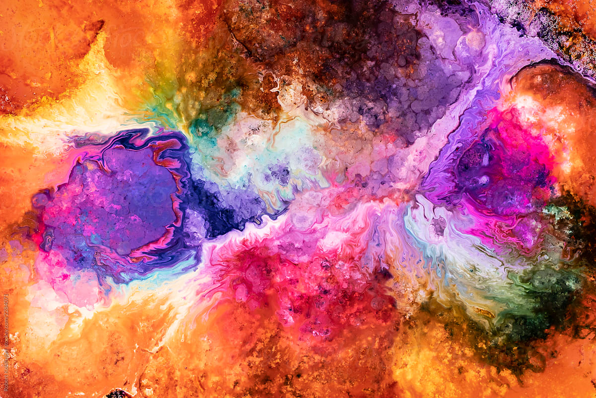 Abstract liquid space background